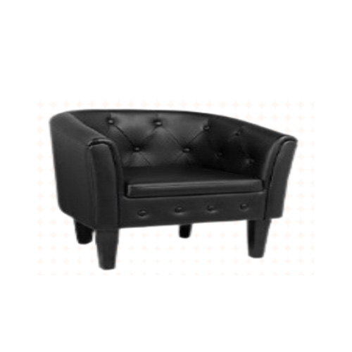 Fauteuil club individuel capitonné noir