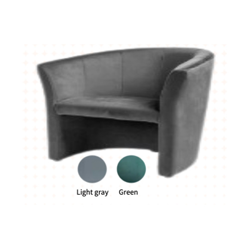 Fauteuil club individuel en velours gris foncé