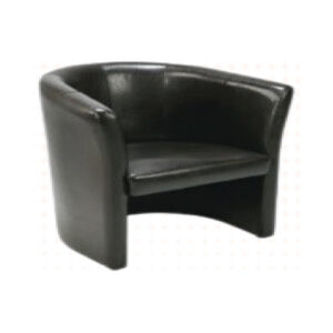 Fauteuil club individuel capitonné noir