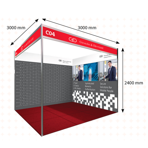 Impression graphique pour l'ensemble du stand* Tissu sur structure