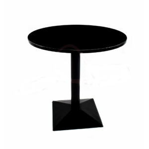 Table ronde d'appoint de couleur noire (D70cm x H75cm)