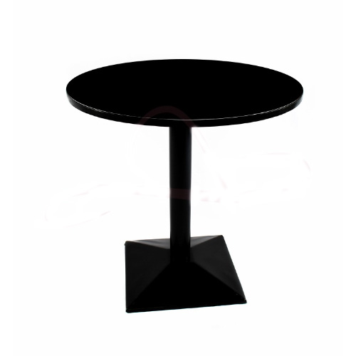 Table ronde d'appoint de couleur noire (D70cm x H75cm)