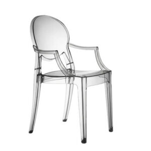 Chaise Louis Ghost transparente fumée