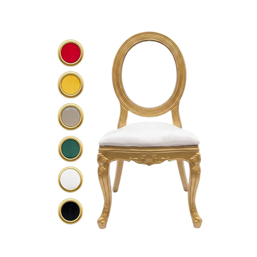 Chaise Médaillon Royale Baroque (Dossier Transparent / Assise Velours)