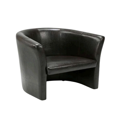 Fauteuil club individuel en cuir noir