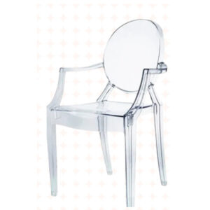 Chaise Louis Ghost transparente cristal