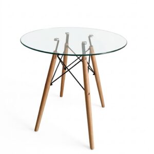 Table ronde vitrée