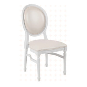 Chaise médaillon Louis XVI blanche