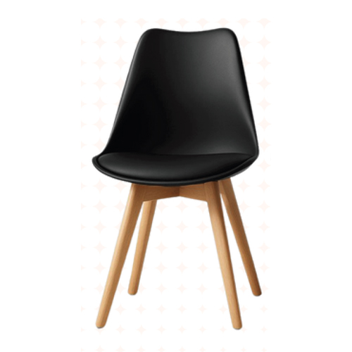 Chaise noire scandinave