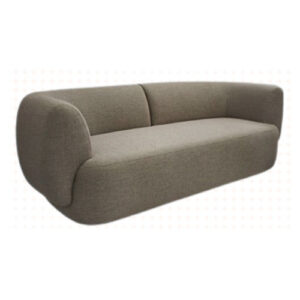 Canapé droit organique "Aurélie" en tissu chiné gris beige